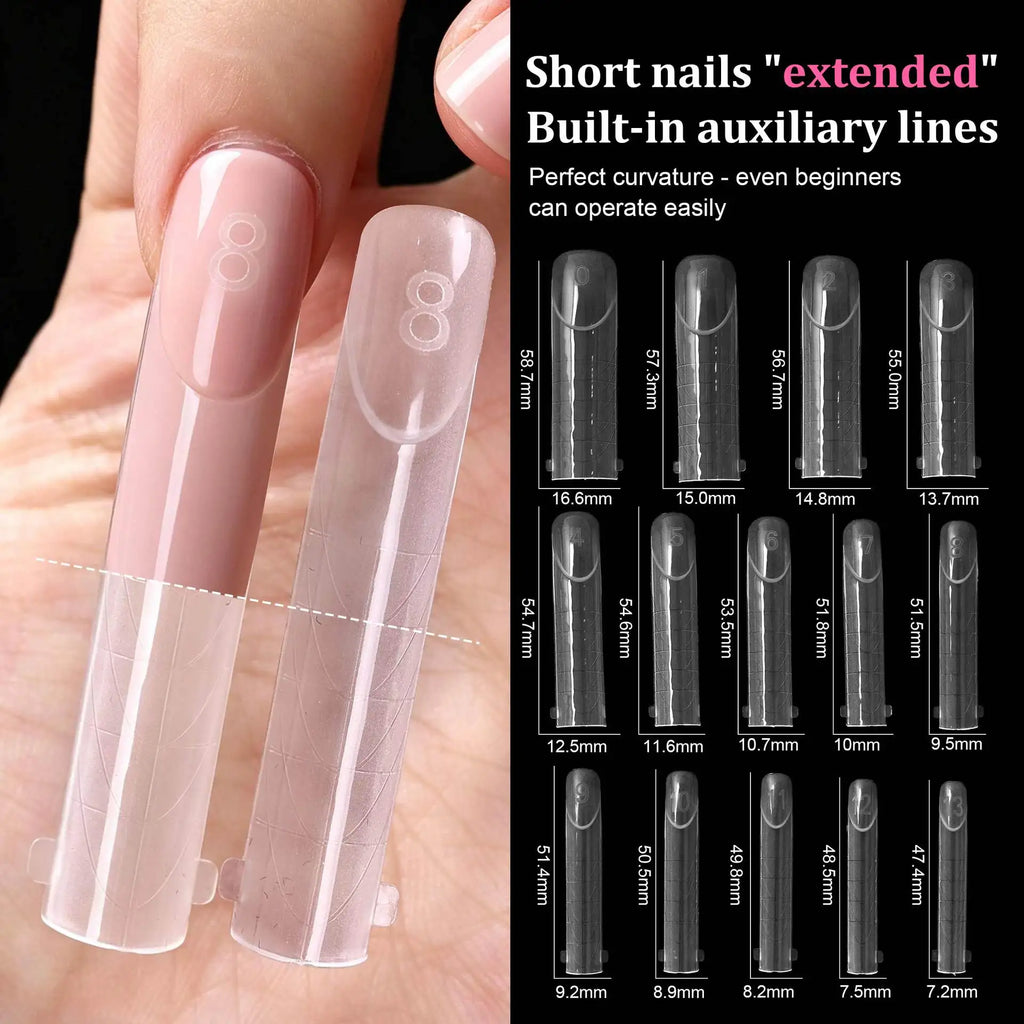 140-Pc Sandwich Dual Nail Extension Forms | French Manicure Nail Extension Forms QXL