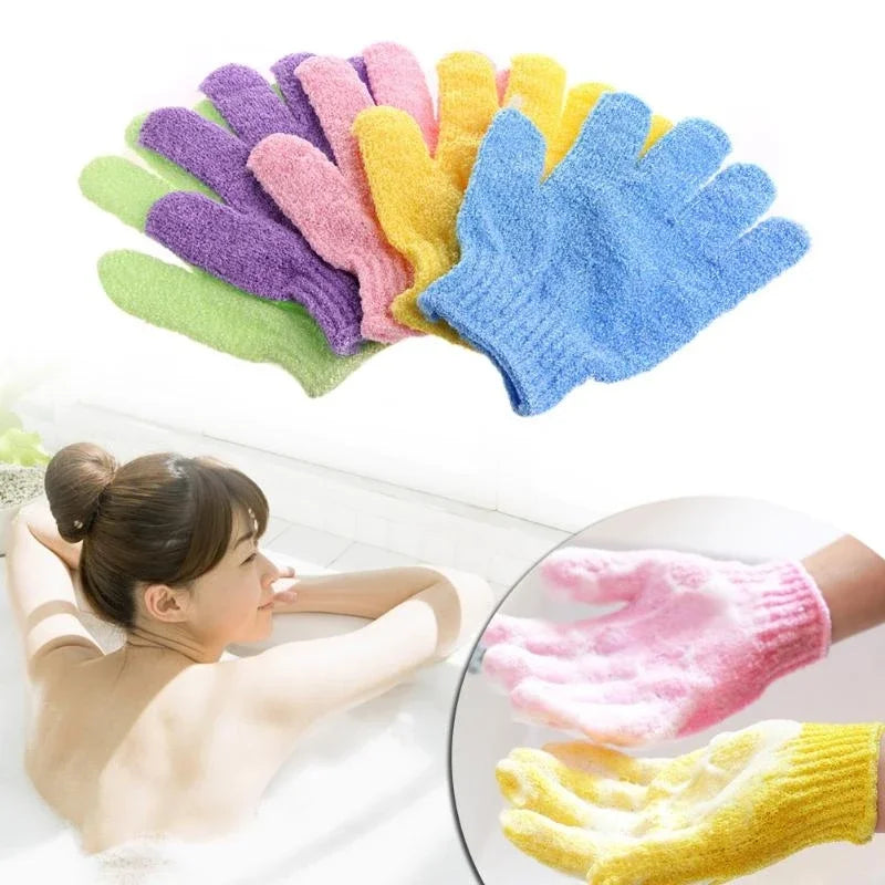 Double-Sided Exfoliating Bath Gloves | 5 or 10 Pack Scrubber Exfoliating Bath Gloves QXL