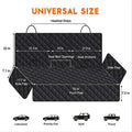 Waterproof Dog Car Seat Cover | Non-Slip Pet Hammock Protector Dog Car Seat Cover QXL black-2 E