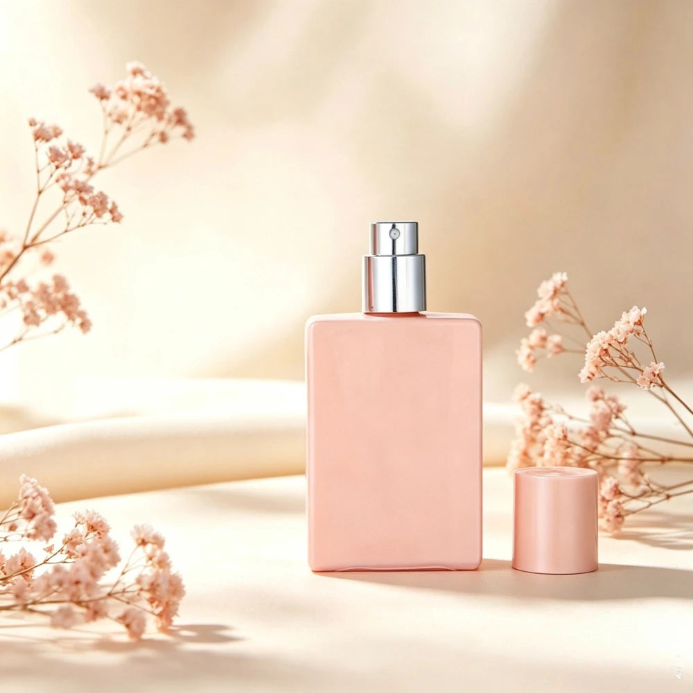 2-Pack Refillable Perfume Spray Bottles 1 oz | Pink & Silver Perfume Atomizer QXL