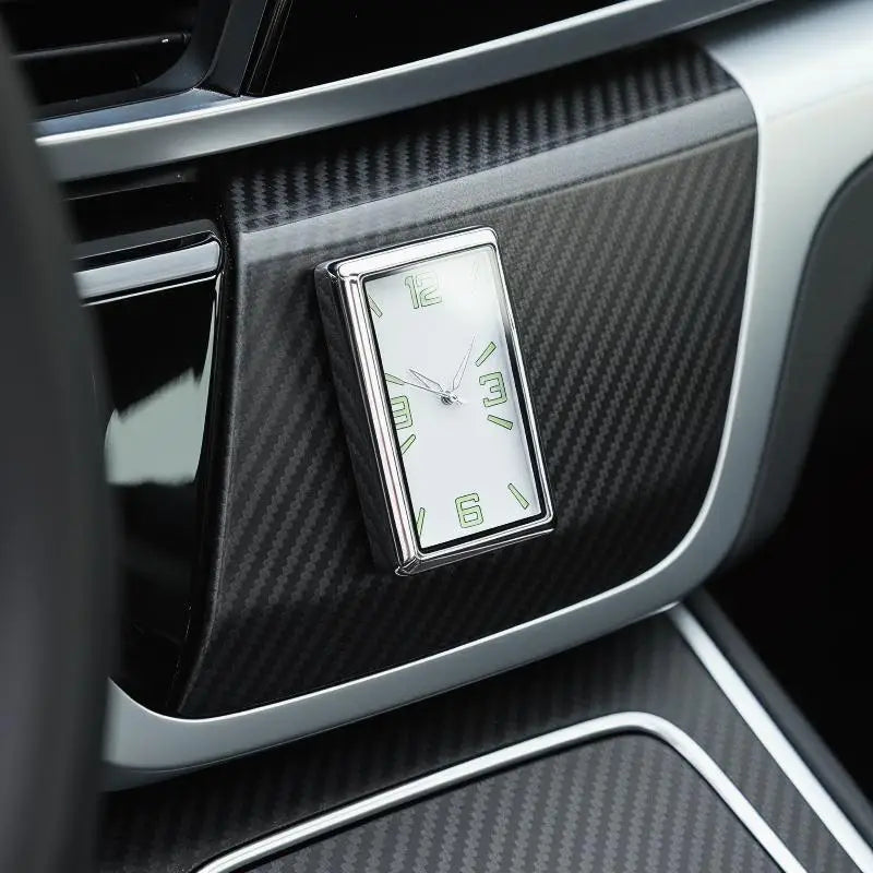 Car Air Vent Clock | Quartz Square Metal Auto Interior Clock Car Vent Clock QXL