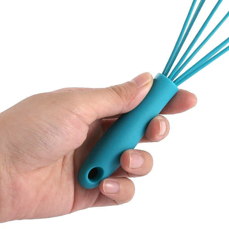 Silicone Handheld Egg Whisk | Portable Mixer & Frother Silicone Egg Whisk QXL