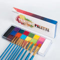 20-Color Face & Body Paint Palette | Non-Toxic Party Kit Face & Body Paint QXL 20 color add 10brush