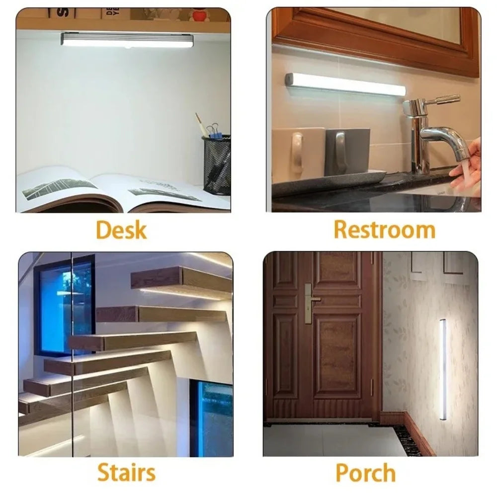 Wireless LED Motion Sensor Night Light Bar 50cm Rechargeable Motion Sensor Night Light QXL