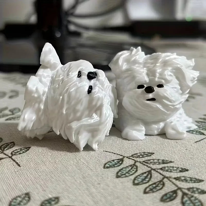 Minimalist Sketch-Style Puppy Statue | Unique Desk Decor Art Decorative Figurine QXL