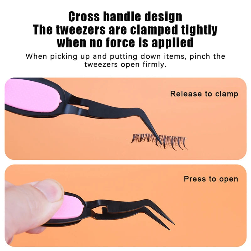 Reverse Tweezers for Lash Extensions | Stainless Steel Lash Extension Tweezers QXL