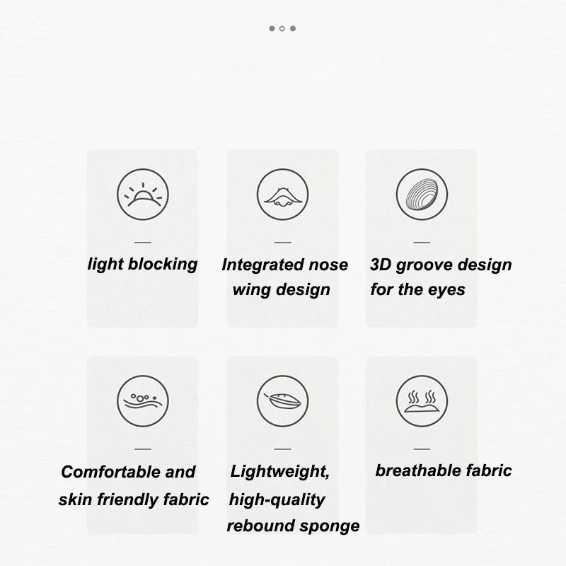 3D Sleep Eye Mask | 360° Light Blocking, Soft & Breathable Sleep Eye Mask QXL