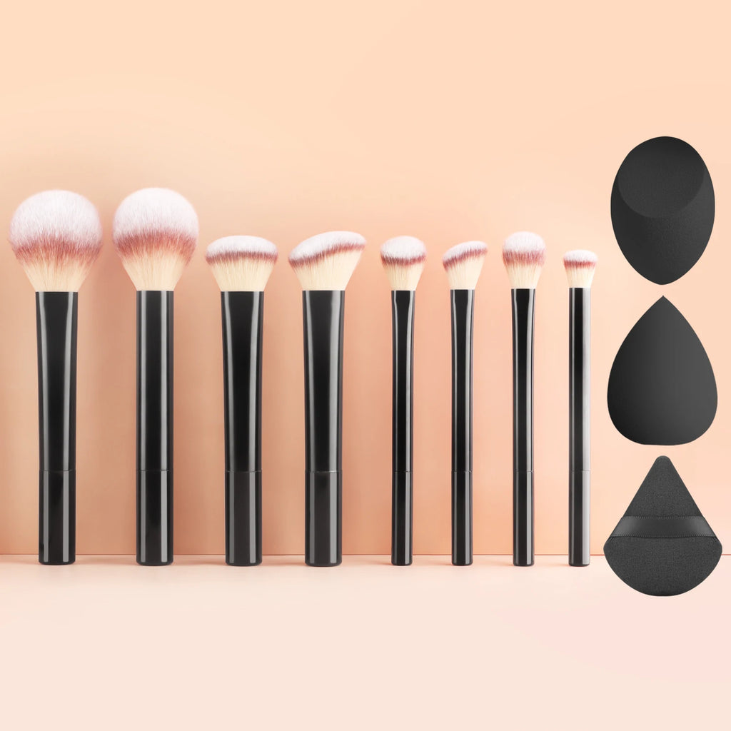 Ronshadow 11-Pc Makeup Brush Set – Brushes, Sponges & Puff Makeup Brush Set QXL