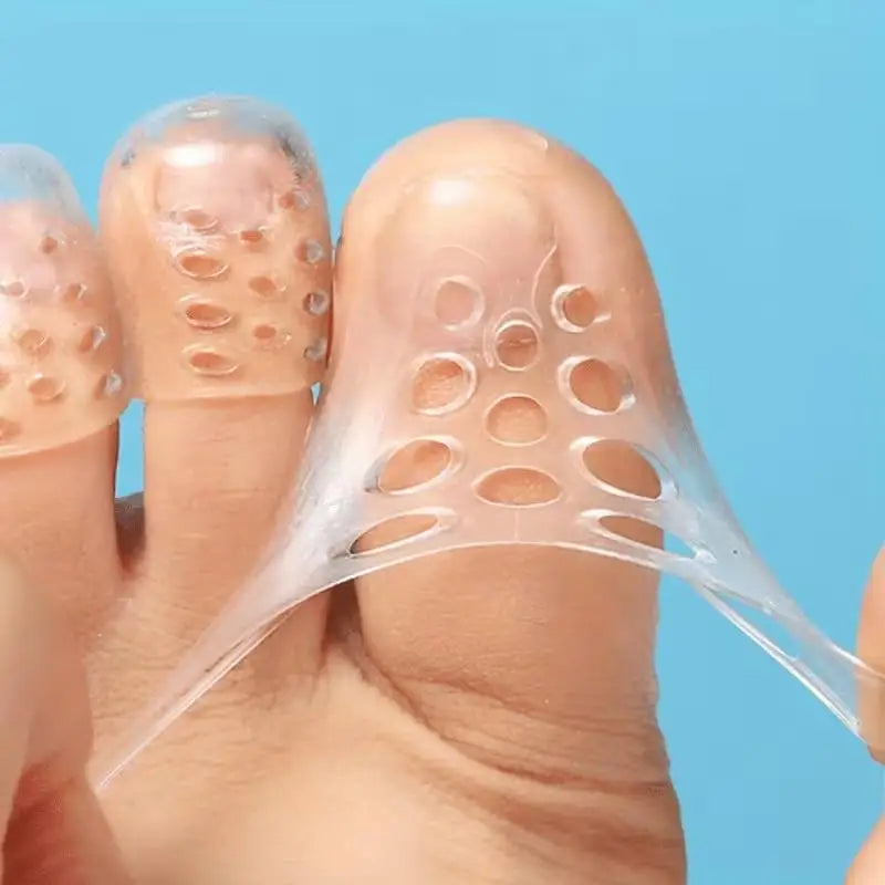 10-Pack Transparent Finger & Toe Guards | Breathable Silicone Finger Toe Guards QXL