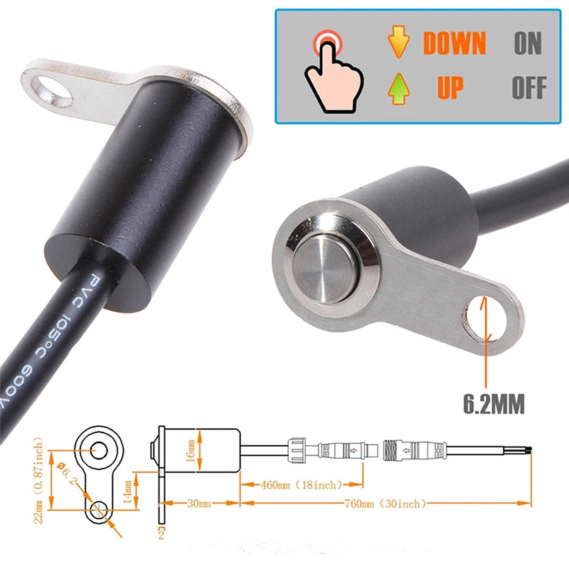 12V Motorcycle Handlebar Reset Switch – IP65 Waterproof Motorcycle Handlebar Switch QXL Silver