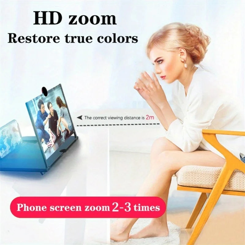 10/12 Inch Phone Screen Magnifier | Foldable Fresnel Lens Stand Phone Screen Magnifier QXL