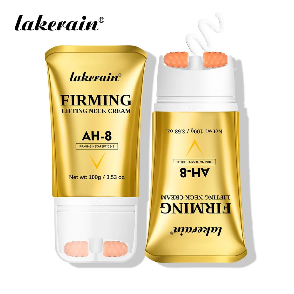 Lakerain AH-8 Firming Neck Cream & Roller | 100g Moisturiser Firming Neck Cream QXL 2pcs