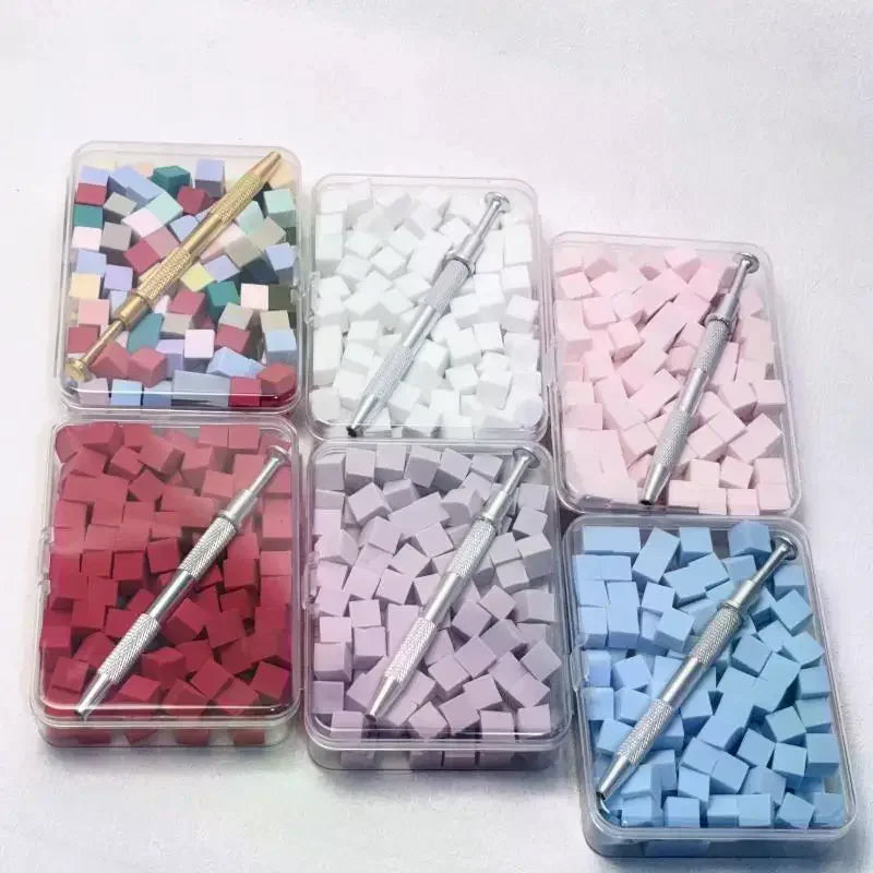 100-Pc Gradient Sponge Nail Brush | Glitter & Gel Applicator Pens Nail Art Applicator QXL