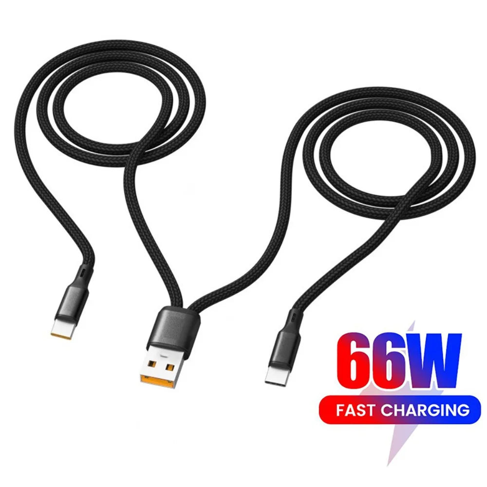 2-in-1 USB-C & Micro USB Fast Charging Cable Y Splitter 5A USB Charging Cable QXL