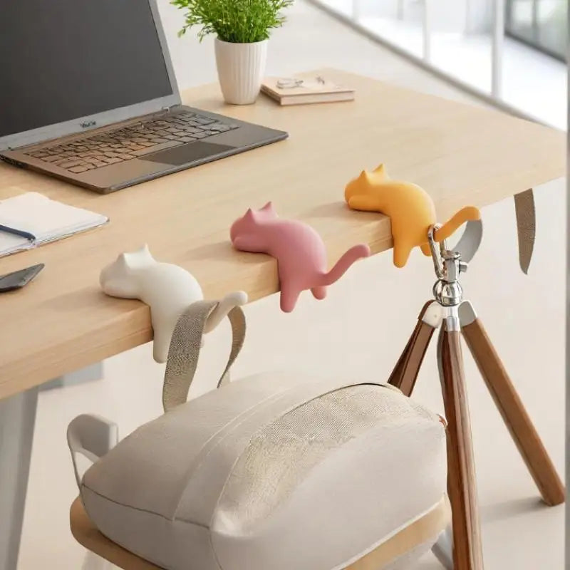 Cat Bag Hook Hanger | Desk Table Hook for Bags & Backpacks Desk Bag Hook QXL