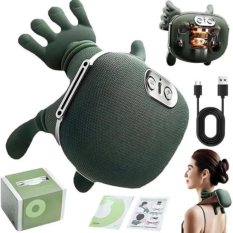 Electric Bionic Neck & Shoulder Massager | Red Light Heating Neck Shoulder Massager QXL