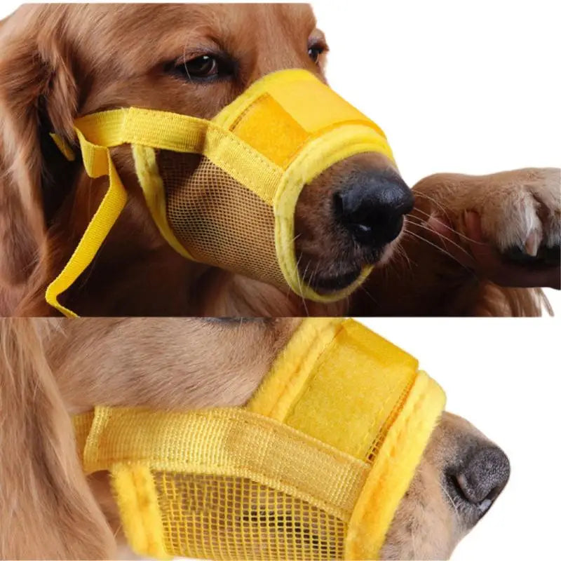 Breathable Mesh Dog Muzzle – Adjustable Anti-Bark S/M/L Dog Muzzle QXL
