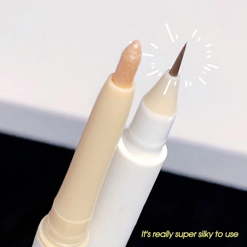 Double-Ended Silkworm Eye Pen | Matte & Pearl Shadow Liner Eye Shadow Liner Pen QXL