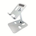 Foldable Phone & Tablet Desk Stand | Stainless Steel Holder Phone & Tablet Stand QXL silver