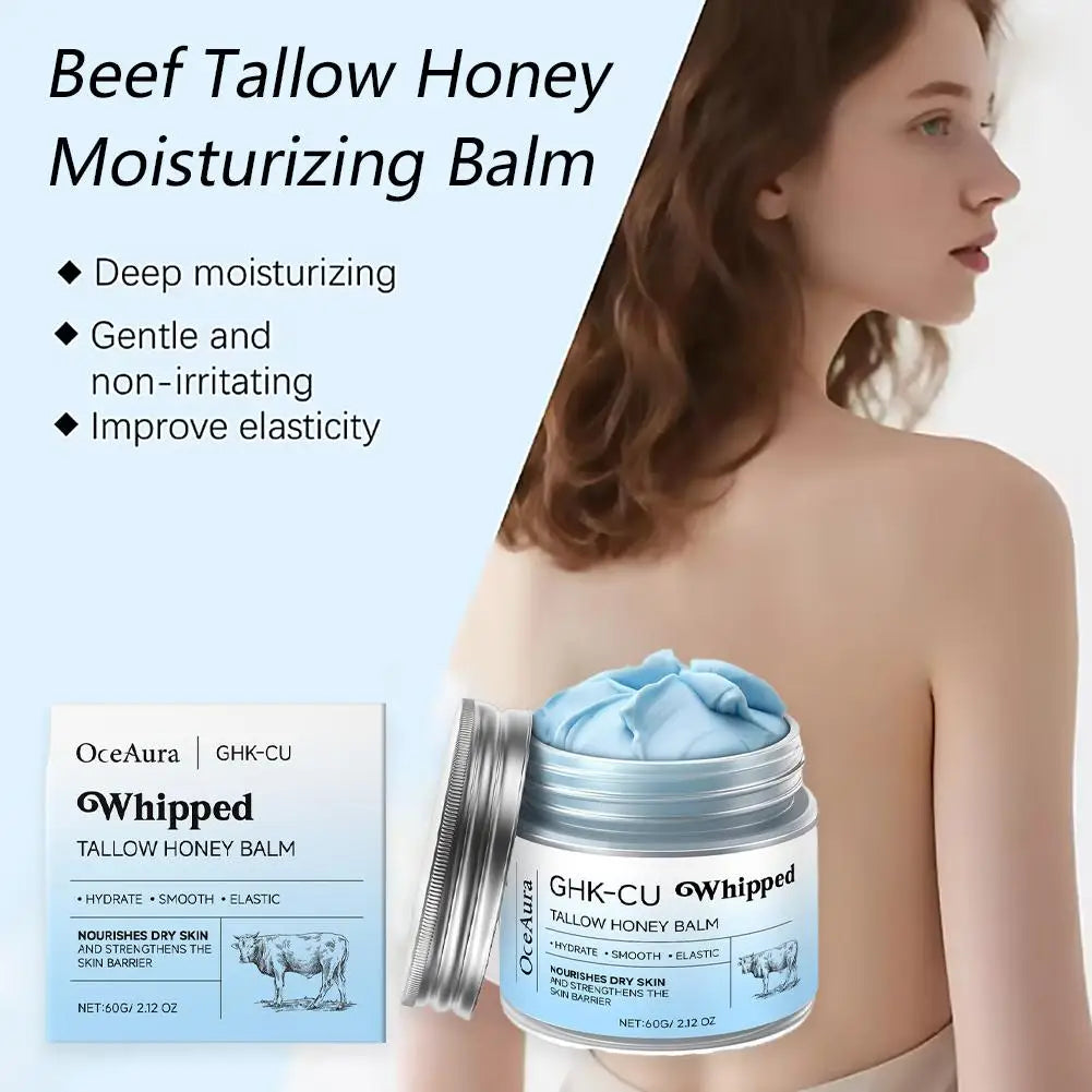 OCEAURA GHK-CU Whipped Tallow Honey Balm 60g | Skin Moisturizer Skin Moisturizer Balm QXL