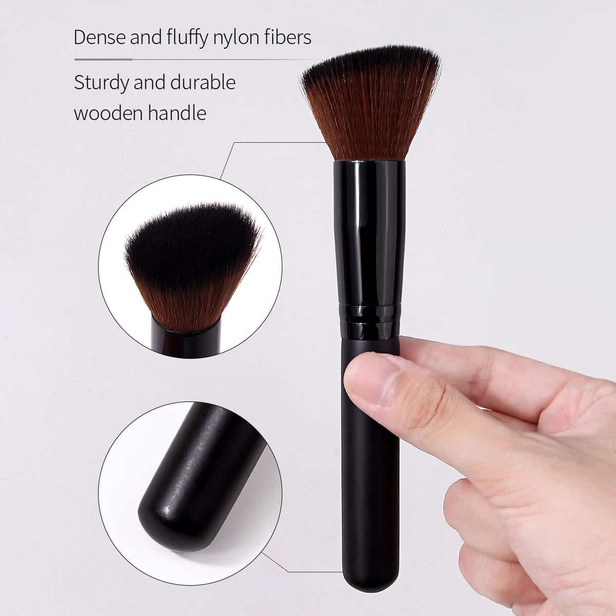 KOSSHOW 3-Pc Makeup Brush & Puff Set | Flawless Base Makeup Brush Set QXL