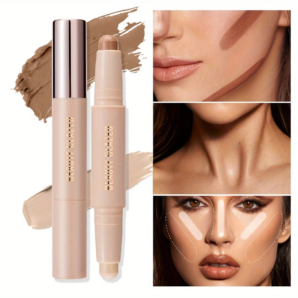 Beauty Glazed Double-Ended Highlighter & Contour Stick Contour Highlighter Stick QXL