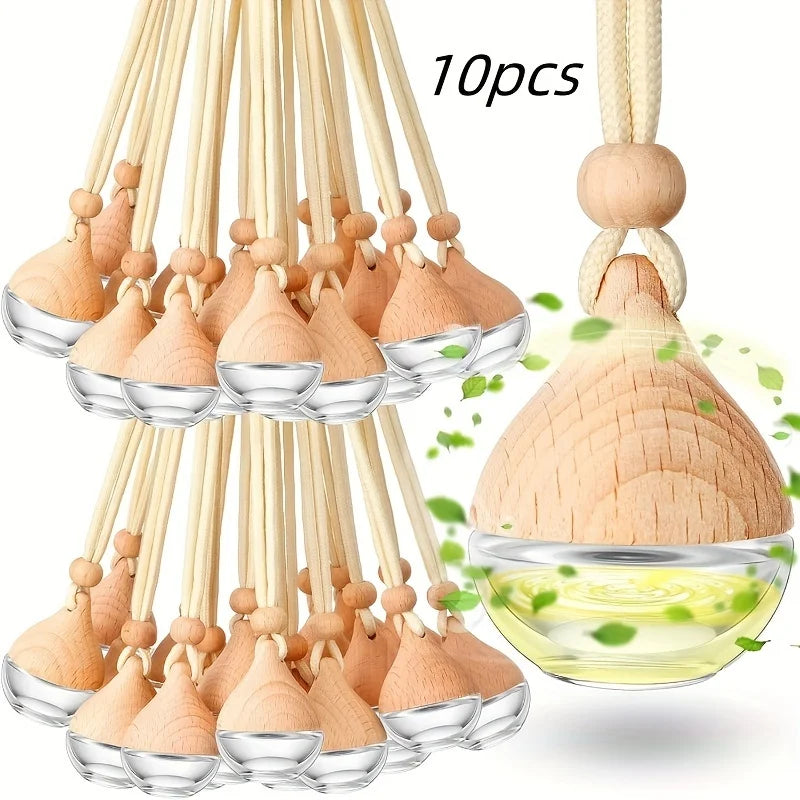 10-Pack Glass Essential Oil Diffuser Hanging Bottles 0.2oz Essential Oil Bottles QXL 10PCS Glass