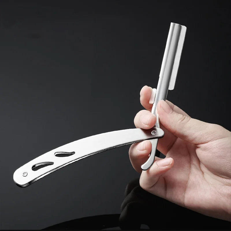 Folding Straight Edge Razor | Stainless Steel Barber Shaver Straight Edge Razor QXL