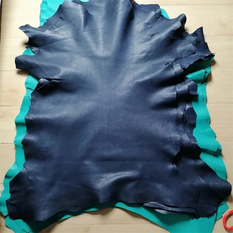 Navy Blue Sheepskin Leather 1.2mm | First Layer DIY Craft Hide Leather Craft Hide QXL