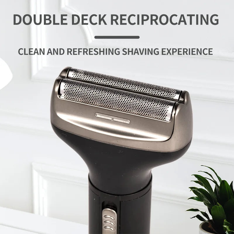 4-in-1 Electric Shaver & Nose Trimmer for Men | Rechargeable Electric Shaver Trimmer QXL
