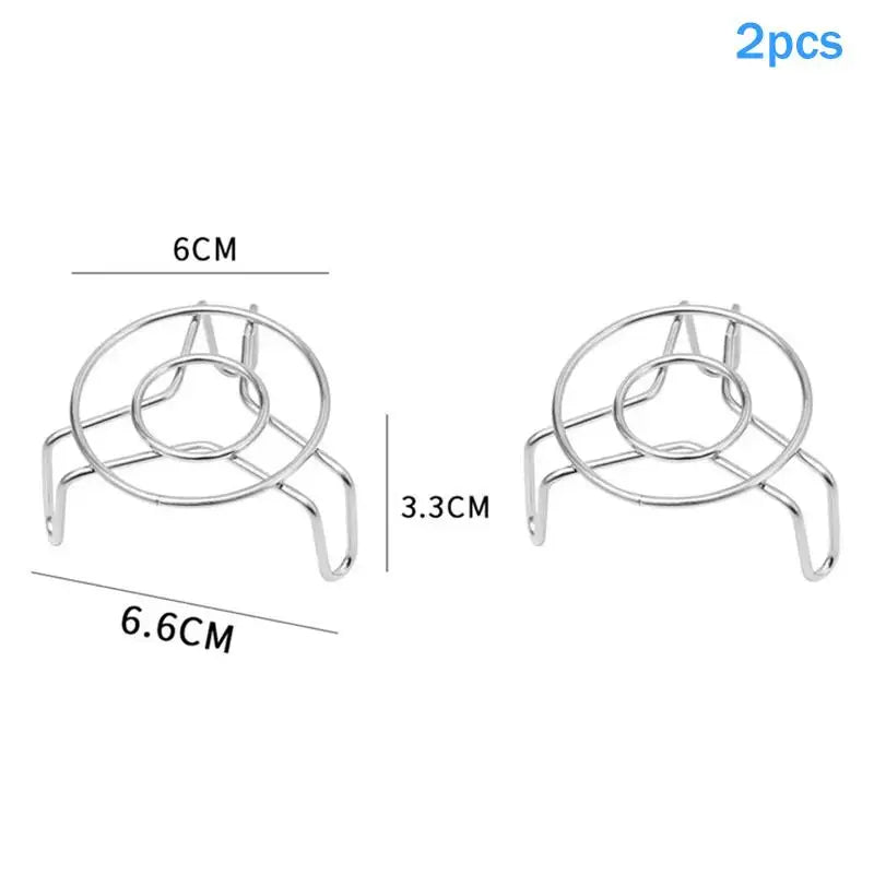 Mini Stainless Steel Steaming Racks Set of 2 | Adjustable Height Steaming Rack Set QXL A1