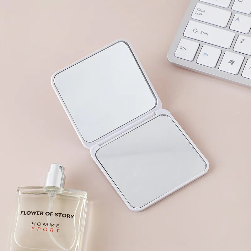 Double-Sided Compact Pocket Mirror | Magnifying Mini Travel Compact Pocket Mirror QXL white