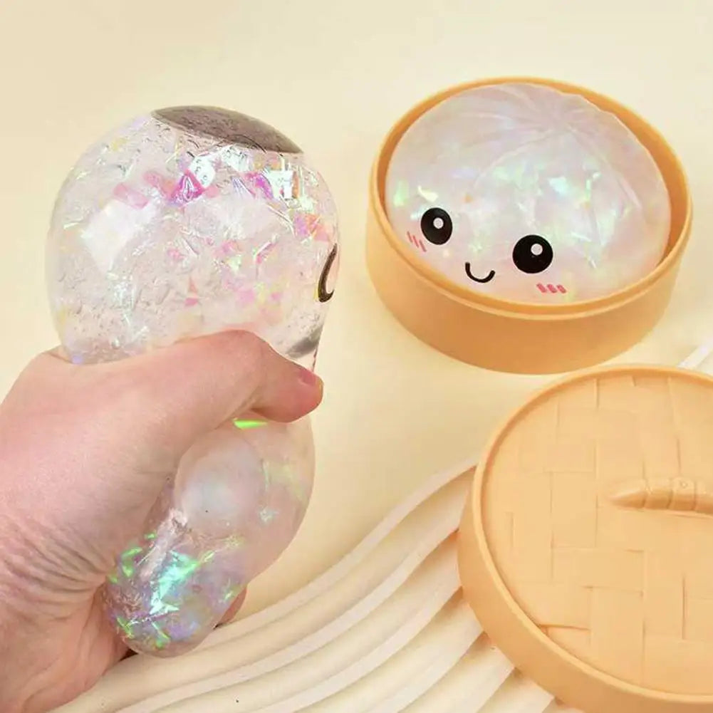 Squishy Dumpling Stress Toy | Soft Vinyl Sensory Squeeze Toy Squishy Fidget Toy QXL