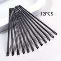 12-Pc Ultra-Fine Eyeliner & Eyebrow Brush Set | Soft Makeup Eye Makeup Brush Set QXL black