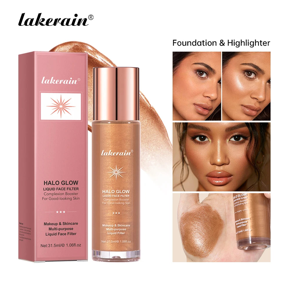 2-in-1 Liquid Highlighter & Primer | Glow Bronzer Face Filter Liquid Highlighter Primer QXL