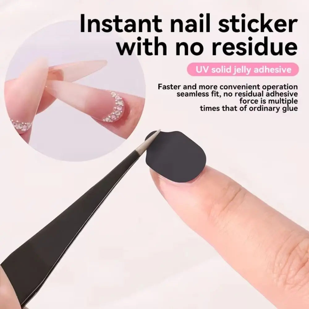 UV Nail Jelly Glue Tabs 10 Sheets | Press-On Nail Adhesive Nail Jelly Glue Tabs QXL