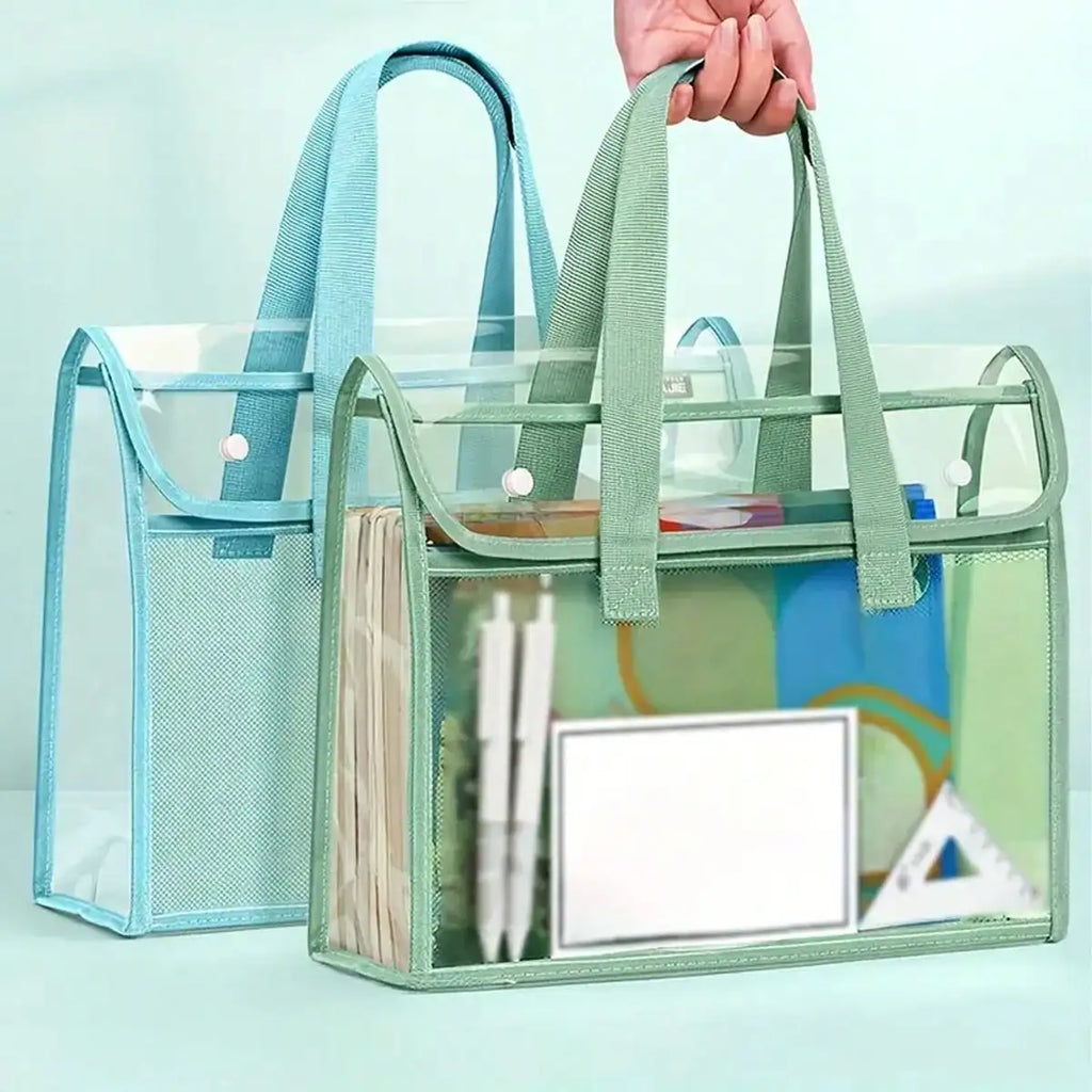 A4 Waterproof Transparent PVC File Bag | Document Organizer Document File Bag QXL
