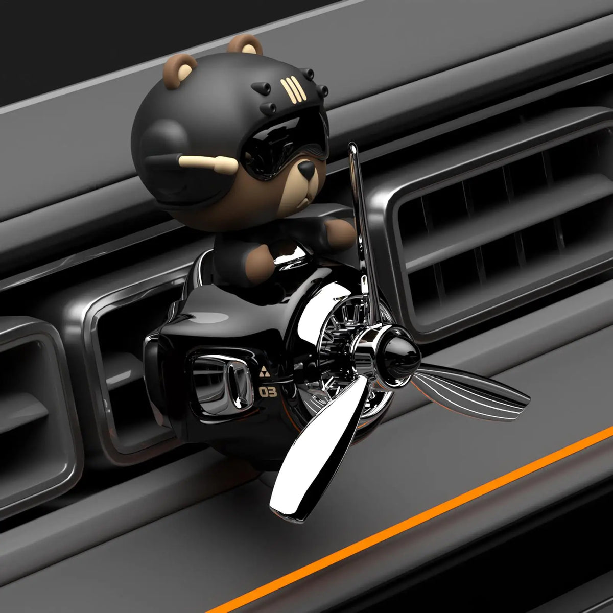 Rotating Bear Pilot Car Vent Air Freshener | DIY Diffuser Clip Car Vent Air Freshener QXL
