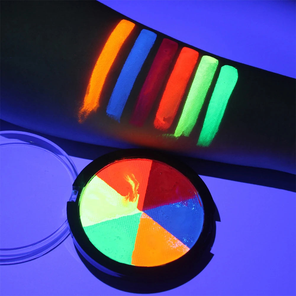 6-Color Fluorescent Face & Body Paint | Halloween Cosplay Face & Body Paint QXL