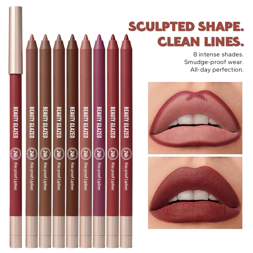 Beauty Glazed 8-Color Matte Velvet Lip Liner | Waterproof Matte Lip Liner QXL