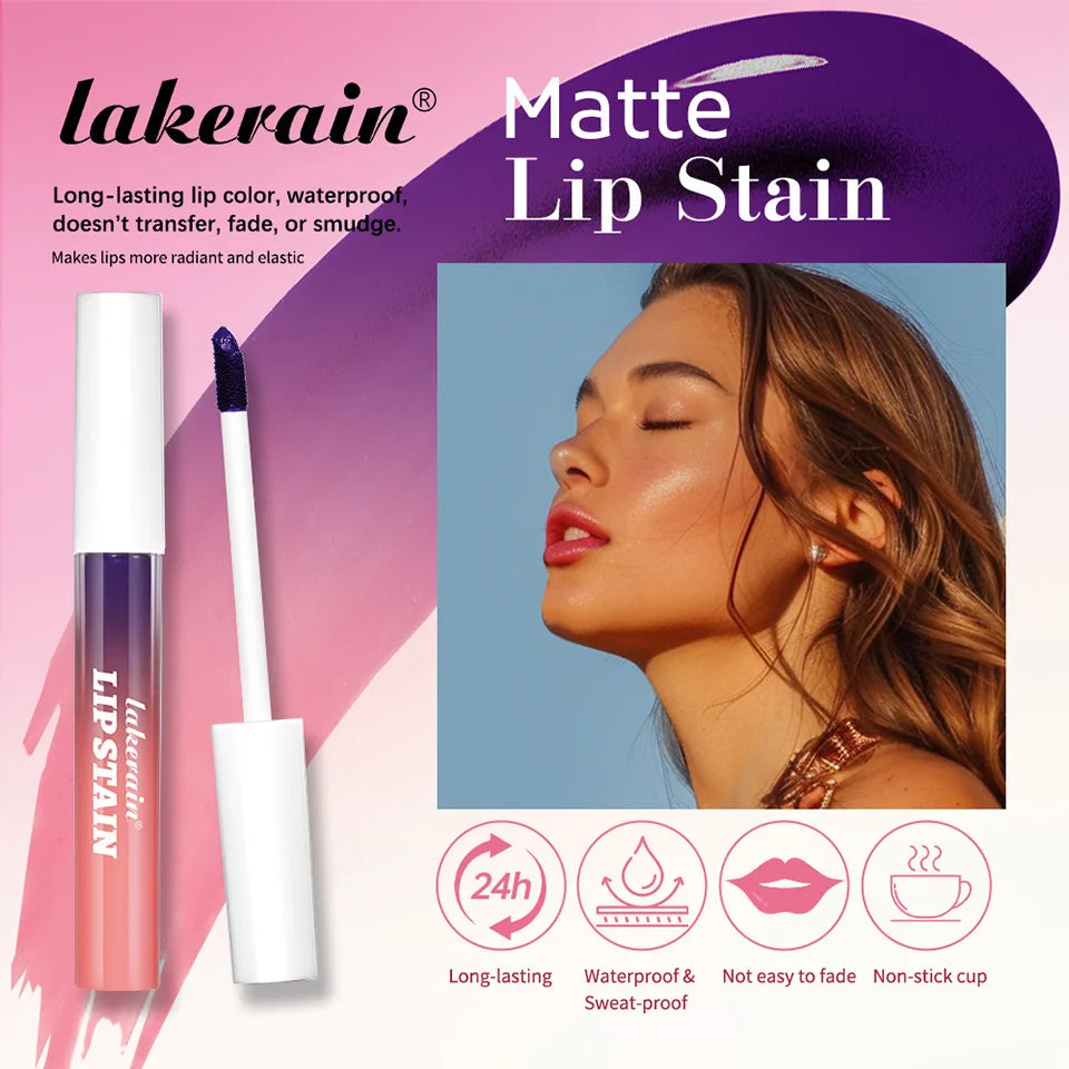 Peel-Off Metallic Lip Stain | Matte Waterproof Lip Tint Peel-Off Lip Tint QXL