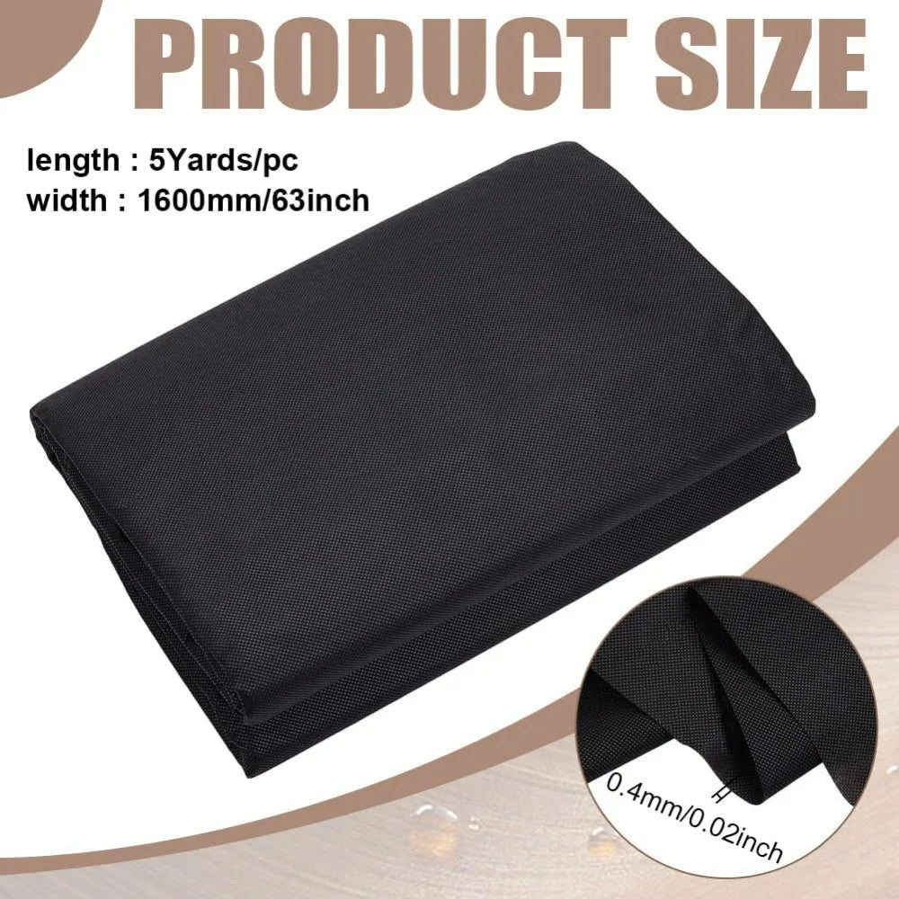 Black Non-Woven Dust Cover Fabric 5 Yds x 63" | Sofa Chair Upholstery Dust Cover Fabric QXL