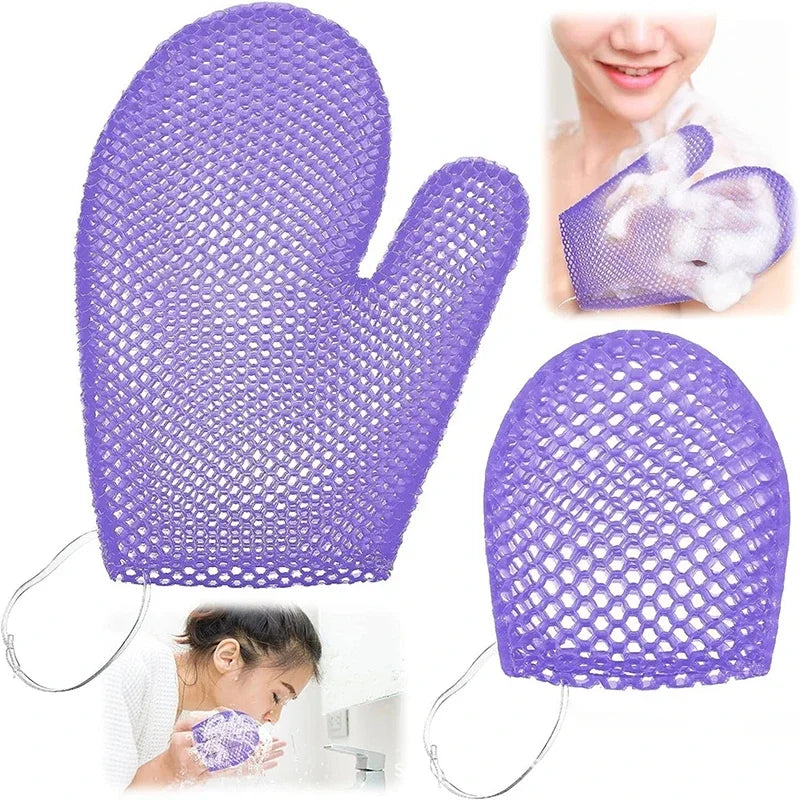 TPU Exfoliating Shower Glove | Honeycomb Antibacterial Bath Mitt Exfoliating Bath Glove QXL