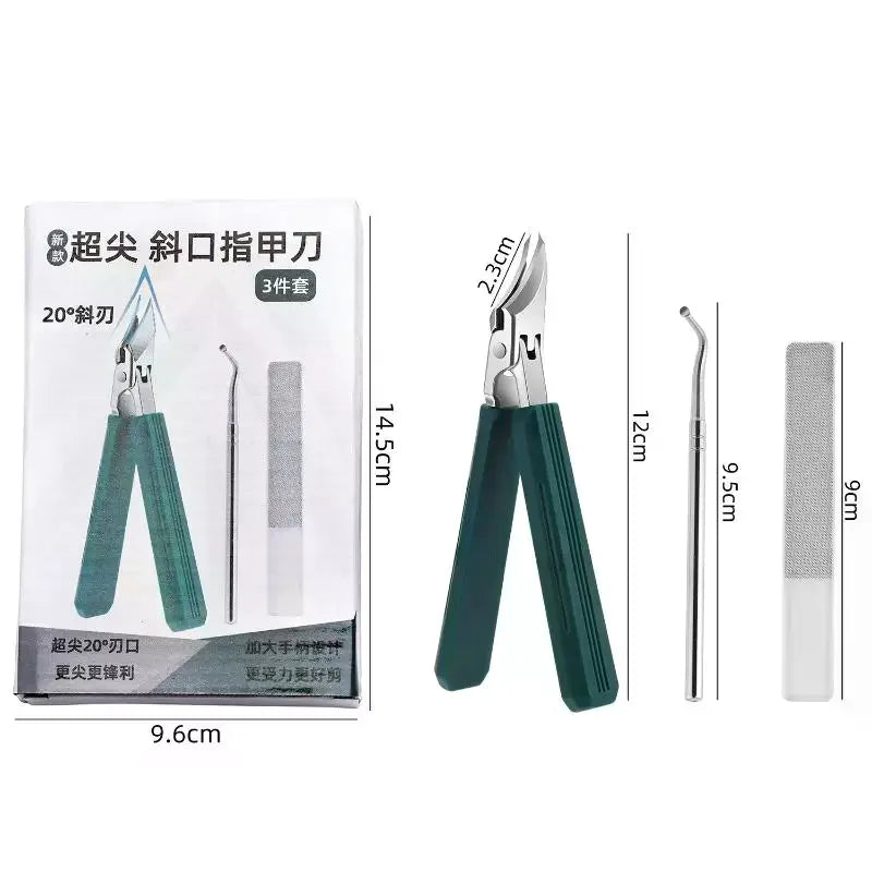 AACAR Wide-Jaw Anti-Splash Nail Clipper Kit | 3-Piece Set Nail Clipper Kit QXL