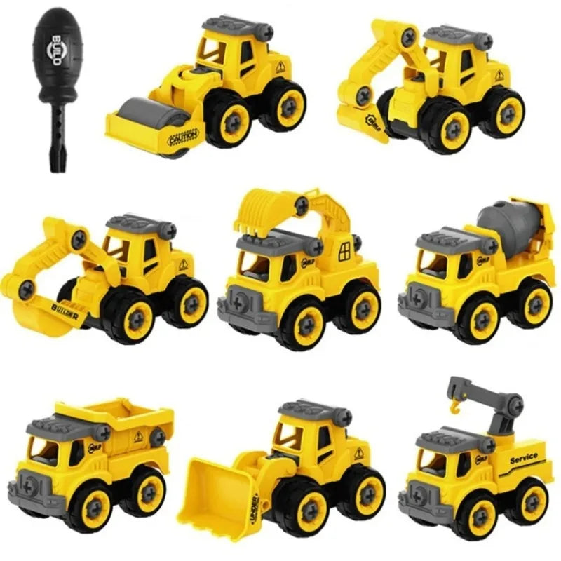 Kids DIY Screw Construction Vehicle Toy – Build & Play Set DIY Assembly Toy QXL