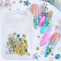 3D Ocean Nail Charms – Shell Starfish Pearl Metal Resin Art 3D Nail Charms QXL Default Title
