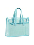 A4 Waterproof Transparent PVC File Bag | Document Organizer Document File Bag QXL Blue