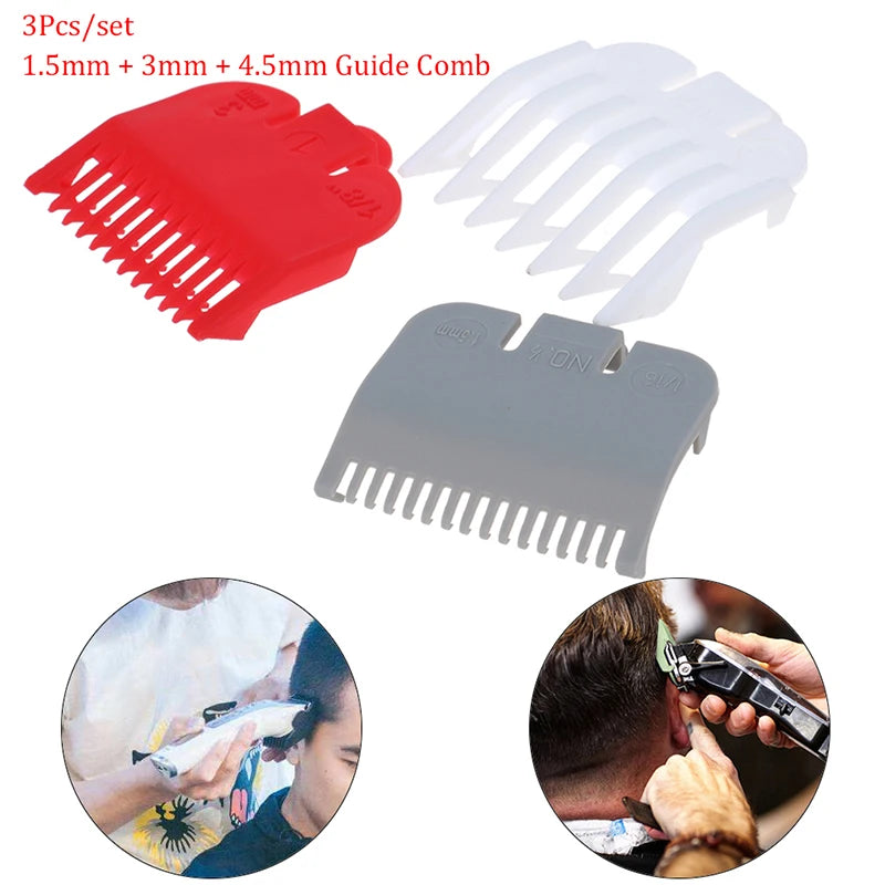 3-Pack Hair Clipper Guide Combs | Barber Limit Comb Set Clipper Guide Combs QXL