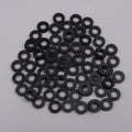 100-Pack Nylon Flat Washers for Drum Lug Screws | Black & White Drum Repair Parts QXL Black