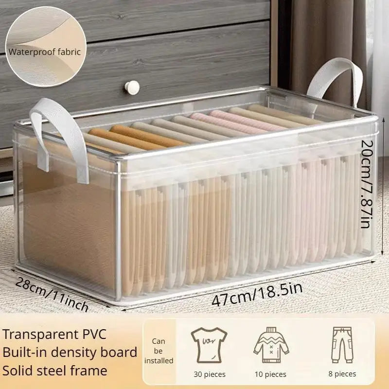 Transparent PVC Storage Box | Waterproof Home Organizer Storage Organizer Box QXL